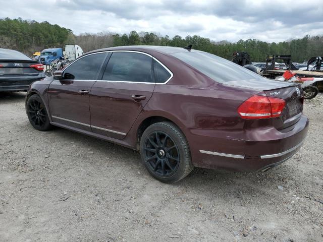 1VWCN7A38DC079838 - 2013 VOLKSWAGEN PASSAT SEL MAROON photo 2