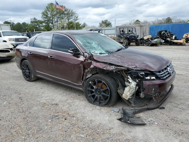 1VWCN7A38DC079838 - 2013 VOLKSWAGEN PASSAT SEL MAROON photo 4