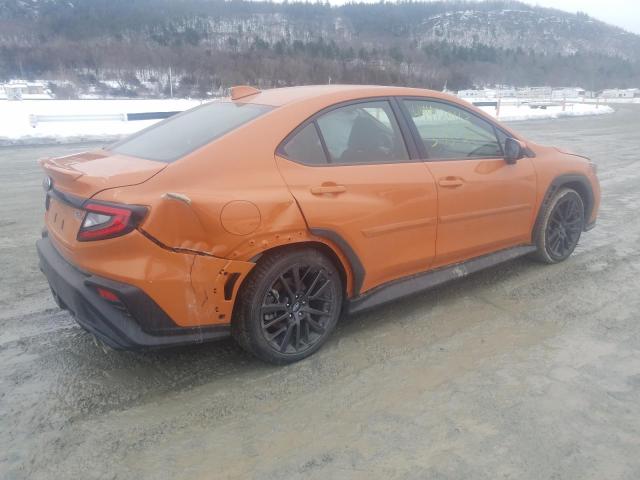 JF1VBAF61N9015827 - 2022 SUBARU WRX PREMIUM ORANGE photo 3