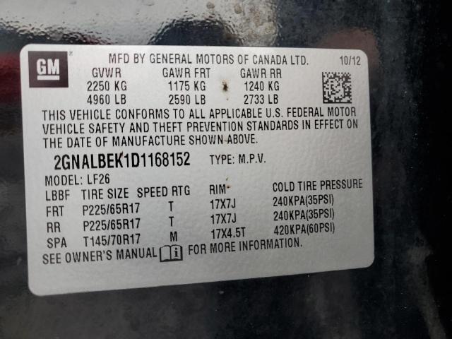 2GNALBEK1D1168152 - 2013 CHEVROLET EQUINOX LS BLACK photo 12