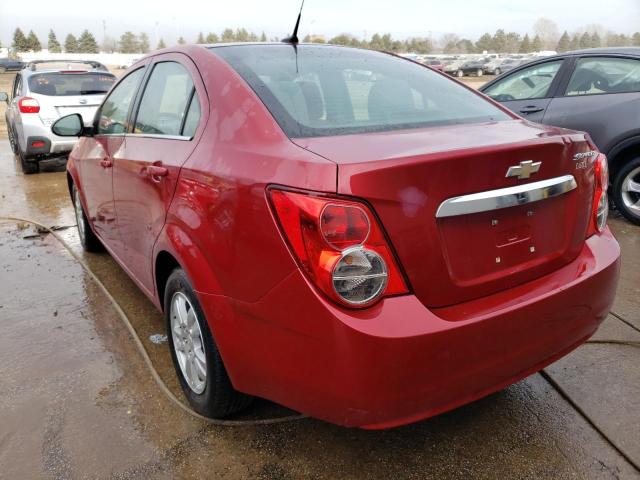 1G1JC5SH6C4222222 - 2012 CHEVROLET SONIC LT RED photo 2