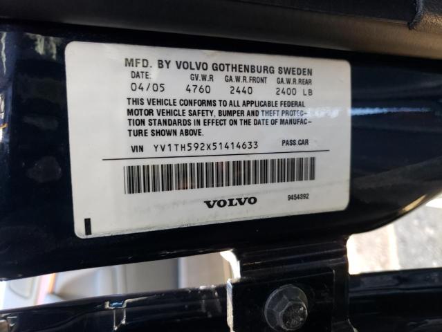 YV1TH592X51414633 - 2005 VOLVO S80 2.5T BLUE photo 12