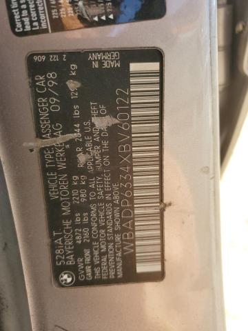 WBADP6334XBV60122 - 1999 BMW 528 IT AUTOMATIC GRAY photo 12