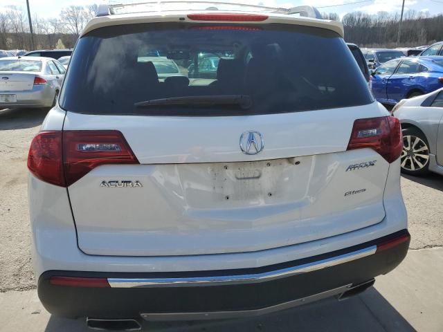 2HNYD2H45CH500921 - 2012 ACURA MDX TECHNOLOGY WHITE photo 6