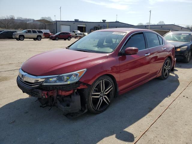 1HGCR2F50GA034947 - 2016 HONDA ACCORD SPORT RED photo 1