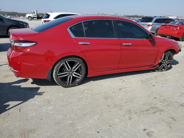 1HGCR2F50GA034947 - 2016 HONDA ACCORD SPORT RED photo 3