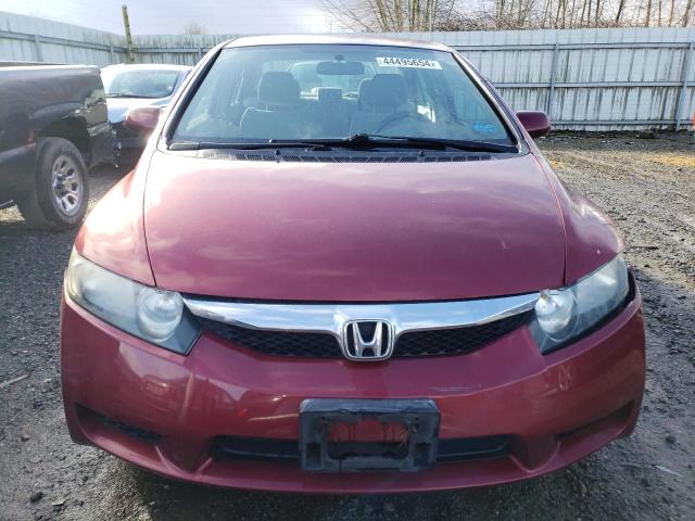 2HGFA1F50BH520912 - 2011 HONDA CIVIC LX RED photo 5