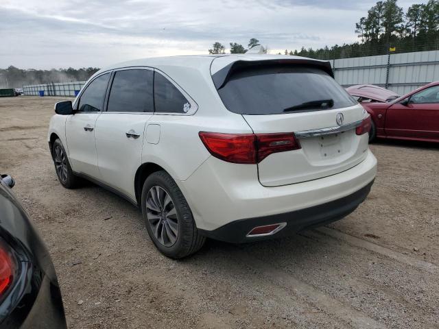 5FRYD4H49GB045065 - 2016 ACURA MDX TECHNOLOGY WHITE photo 2