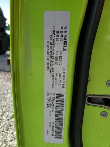 2C3CDXGJXKH646450 - 2019 DODGE CHARGER SCAT PACK GREEN photo 12