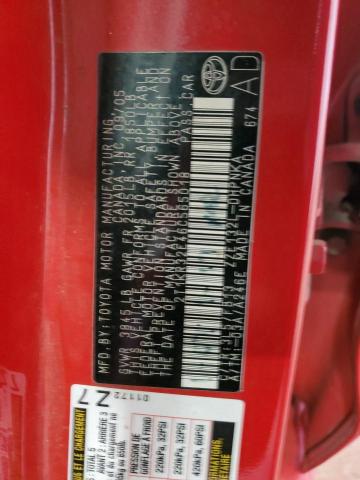 2T1KR32E46C565018 - 2006 TOYOTA COROLLA MA XR RED photo 12