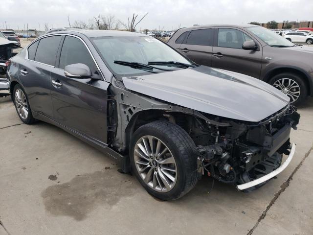 JN1EV7AP4JM352443 - 2018 INFINITI Q50 LUXE GRAY photo 4