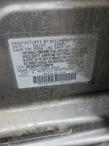 3N1AB7AP7FL666919 - 2015 NISSAN SENTRA S GRAY photo 12