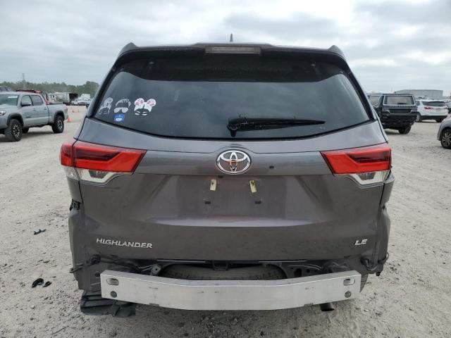 5TDZZRFH7KS345783 - 2019 TOYOTA HIGHLANDER LE GRAY photo 6