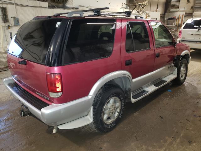 1GNDT13W3S2157289 - 1995 CHEVROLET BLAZER RED photo 4