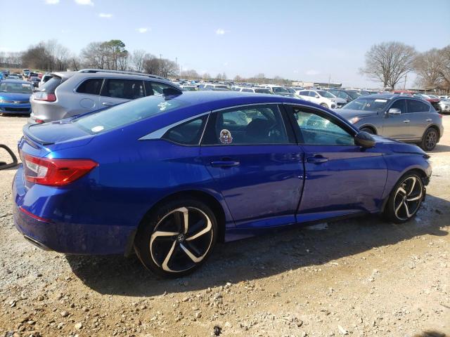 1HGCV1F38MA003915 - 2021 HONDA ACCORD SPORT BLUE photo 3