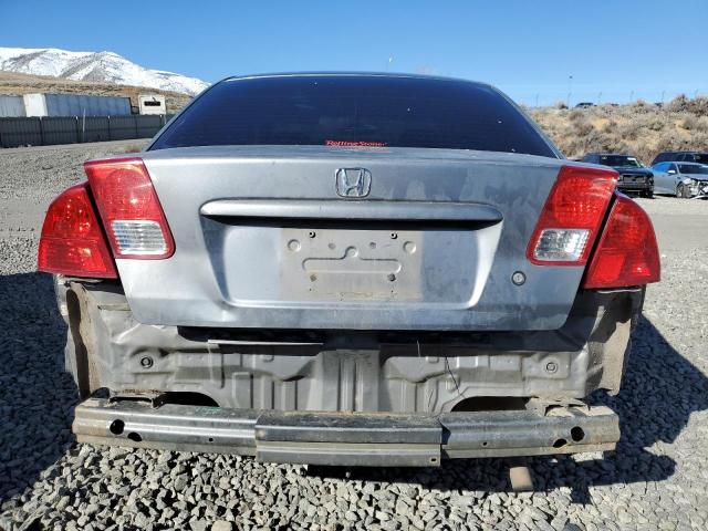 2HGES15514H558405 - 2004 HONDA CIVIC LX GRAY photo 6