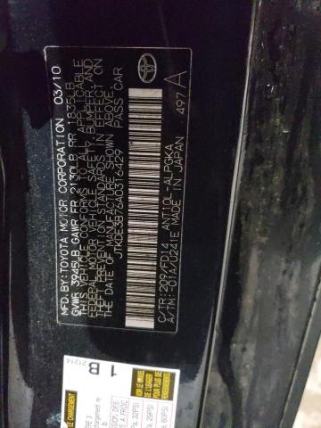 JTKDE3B76A0316429 - 2010 TOYOTA SCION TC შავი ფოტო 13