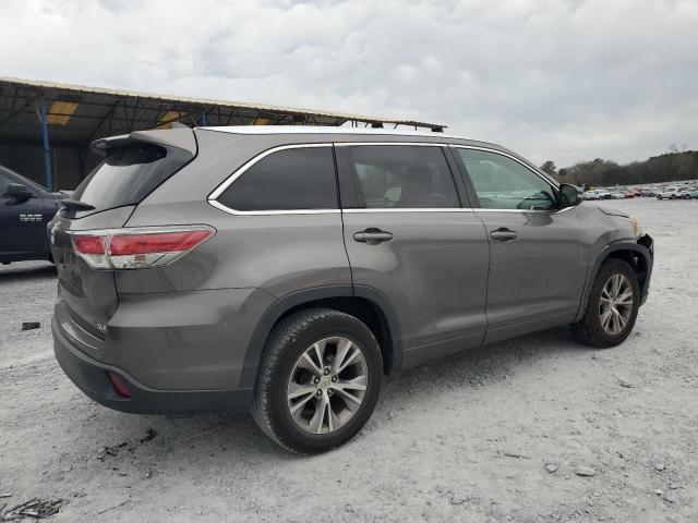 5TDKKRFHXFS044517 - 2015 TOYOTA HIGHLANDER XLE GRAY photo 3