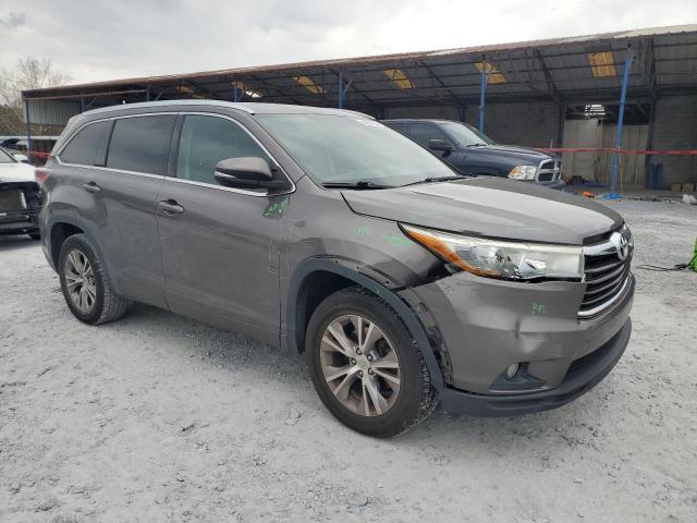 5TDKKRFHXFS044517 - 2015 TOYOTA HIGHLANDER XLE GRAY photo 4