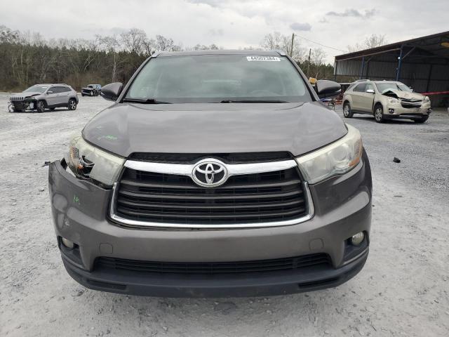 5TDKKRFHXFS044517 - 2015 TOYOTA HIGHLANDER XLE GRAY photo 5