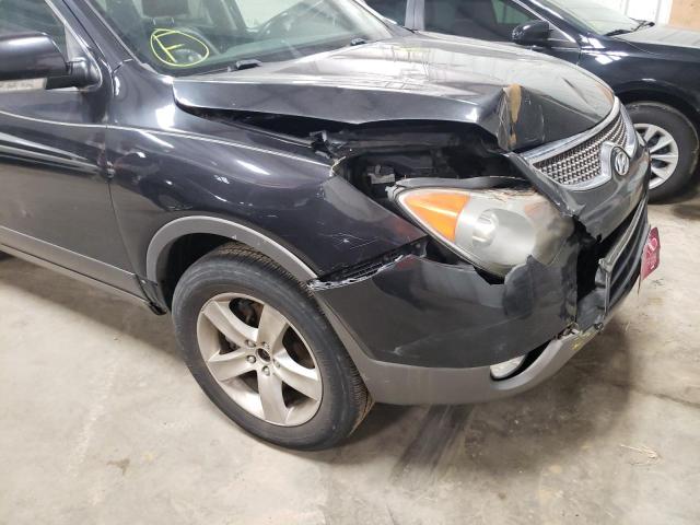 KM8NU73C57U018890 - 2007 HYUNDAI VERACRUZ GLS BLACK photo 9