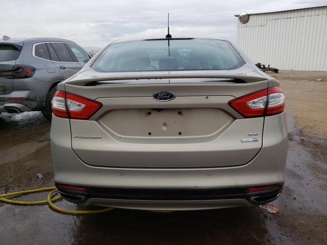 3FA6P0T94GR203117 - 2016 FORD FUSION SE GOLD photo 6