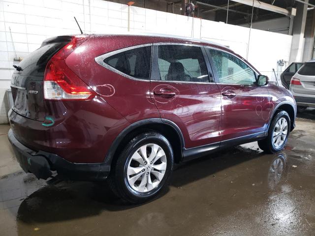 5J6RM4H77DL012844 - 2013 HONDA CR-V EXL BURGUNDY photo 3