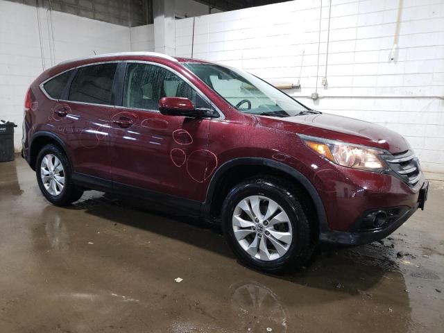 5J6RM4H77DL012844 - 2013 HONDA CR-V EXL BURGUNDY photo 4