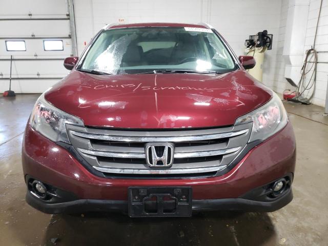 5J6RM4H77DL012844 - 2013 HONDA CR-V EXL BURGUNDY photo 5