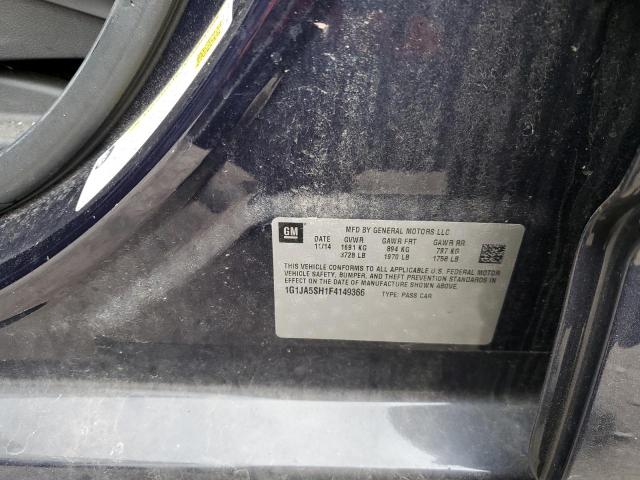 1G1JA5SH1F4149366 - 2015 CHEVROLET SONIC LS BURN photo 12