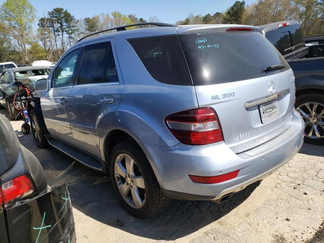 4JGBB8GB5AA588901 - 2010 MERCEDES-BENZ ML 350 4MATIC BLUE photo 2