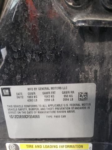 1G1ZC5E00CF334060 - 2012 CHEVROLET MALIBU 1LT BLACK photo 13