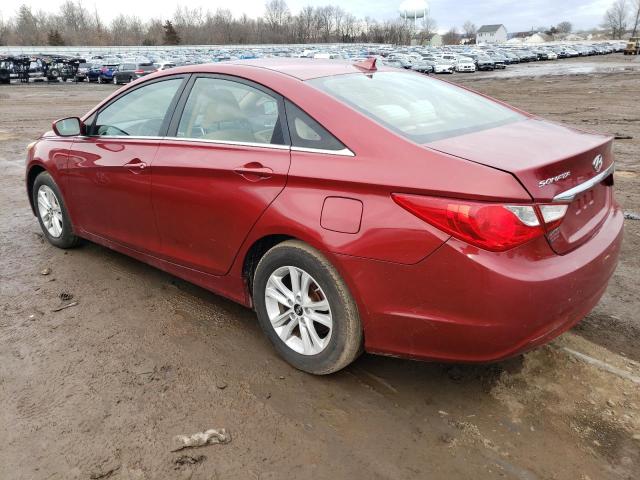 5NPEB4AC1DH767428 - 2013 HYUNDAI SONATA GLS RED photo 2