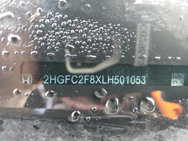 2HGFC2F8XLH501053 - 2020 HONDA CIVIC SPORT 黑色 照片 12