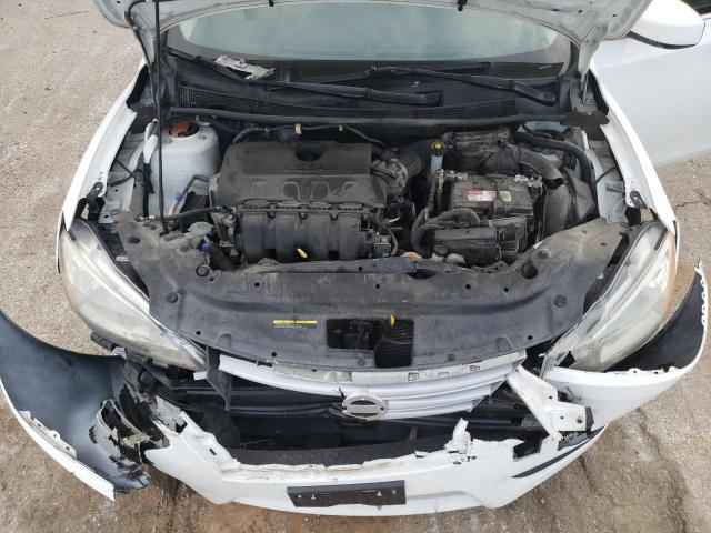 3N1AB7AP4FY326145 - 2015 NISSAN SENTRA S WHITE photo 11