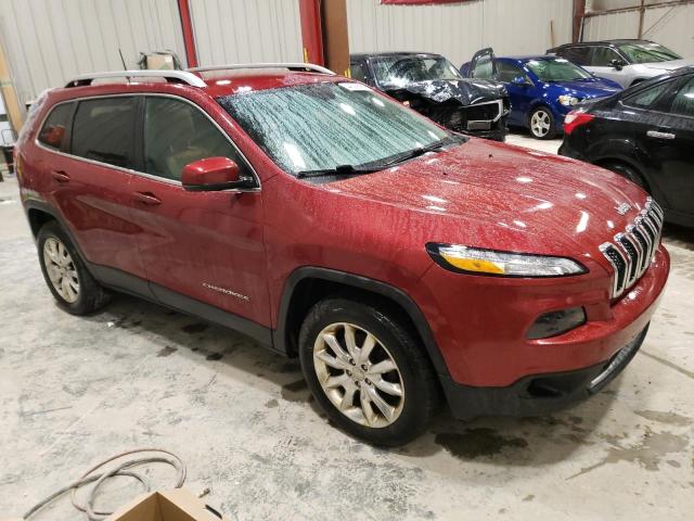 1C4PJMDS0GW134996 - 2016 JEEP CHEROKEE LIMITED RED photo 4