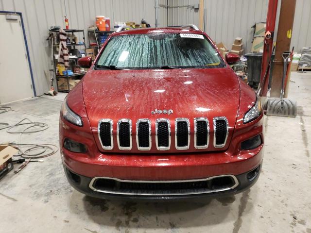 1C4PJMDS0GW134996 - 2016 JEEP CHEROKEE LIMITED RED photo 5