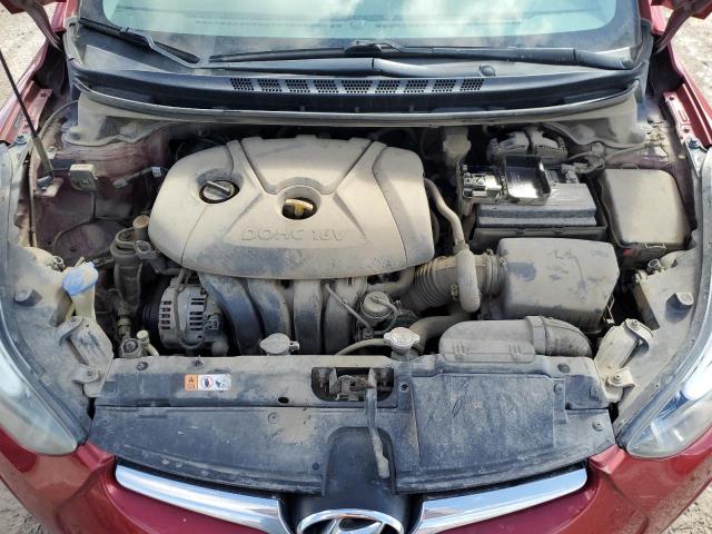 5NPDH4AE3EH501194 - 2014 HYUNDAI ELANTRA SE RED photo 11