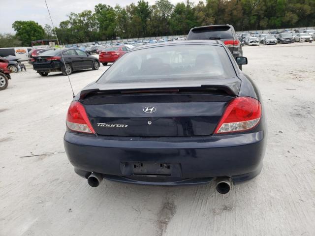 KMHHM65D66U212369 - 2006 HYUNDAI TIBURON GS BLUE photo 6