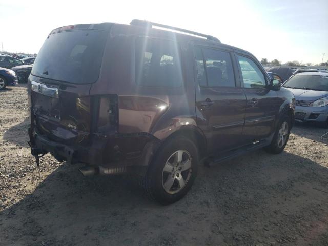 5FNYF4H4XBB007395 - 2011 HONDA PILOT EX BURGUNDY photo 3