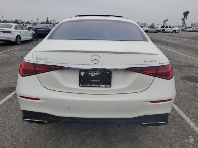 W1K6G7GB4NA104262 - 2022 MERCEDES-BENZ S 580 4MATIC WHITE photo 6