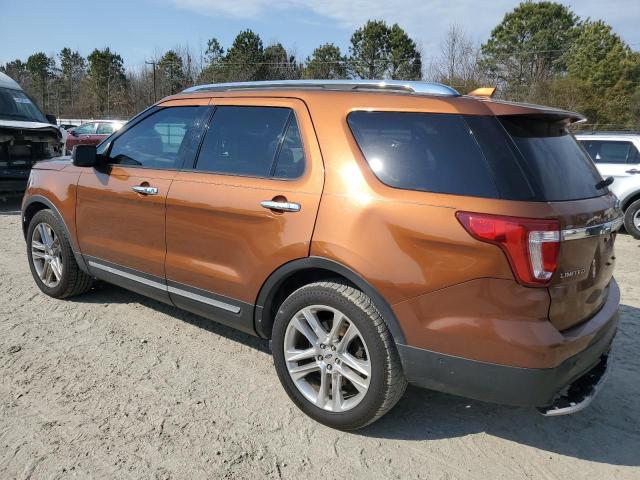 1FM5K7FH8HGD09638 - 2017 FORD EXPLORER LIMITED ORANGE photo 2