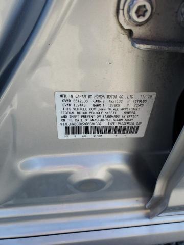 JHMGE8H59BC001386 - 2011 HONDA FIT SPORT SILVER photo 13