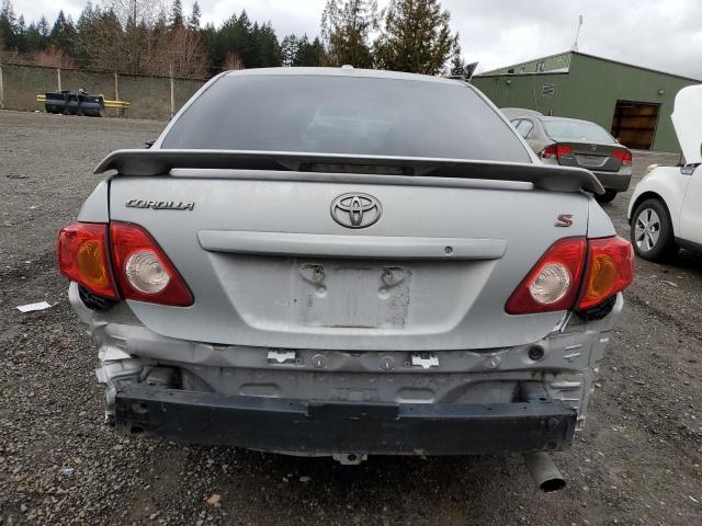 1NXBU4EE4AZ175124 - 2010 TOYOTA COROLLA BASE SILVER photo 6