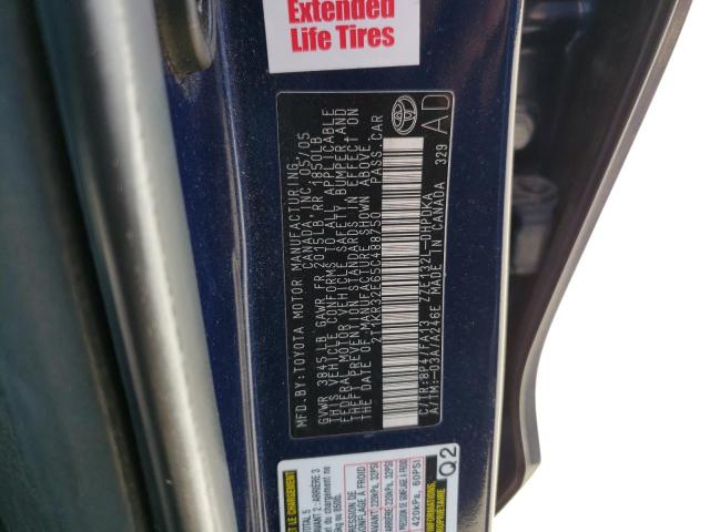 2T1KR32E65C488750 - 2005 TOYOTA COROLLA MA XR BLUE photo 12