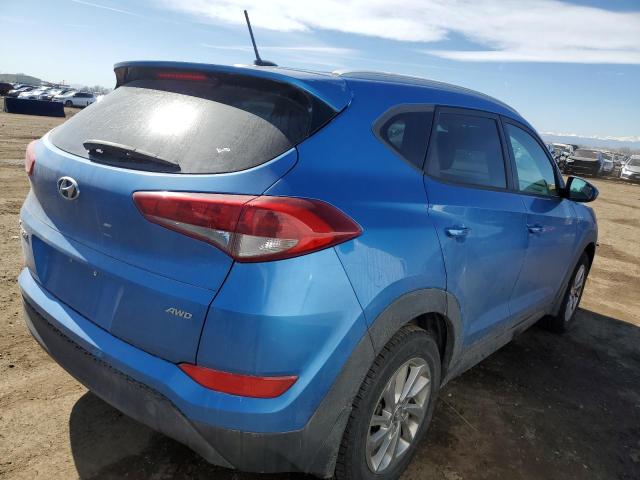 KM8J3CA40GU037594 - 2016 HYUNDAI TUCSON LIMITED BLUE photo 3