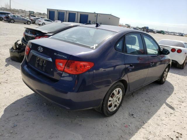 KMHDU4AD3AU079300 - 2010 HYUNDAI ELANTRA BLUE BLUE photo 3