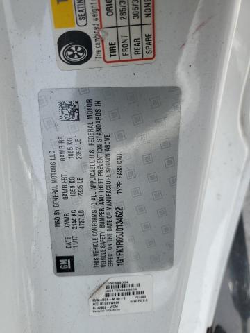 1G1FK1R66J0134622 - 2018 CHEVROLET CAMARO ZL1 白色 照片 13