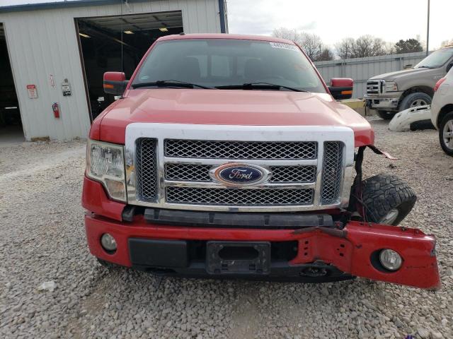 1FTFW1EV0AKA25165 - 2010 FORD F150 SUPERCREW RED photo 5