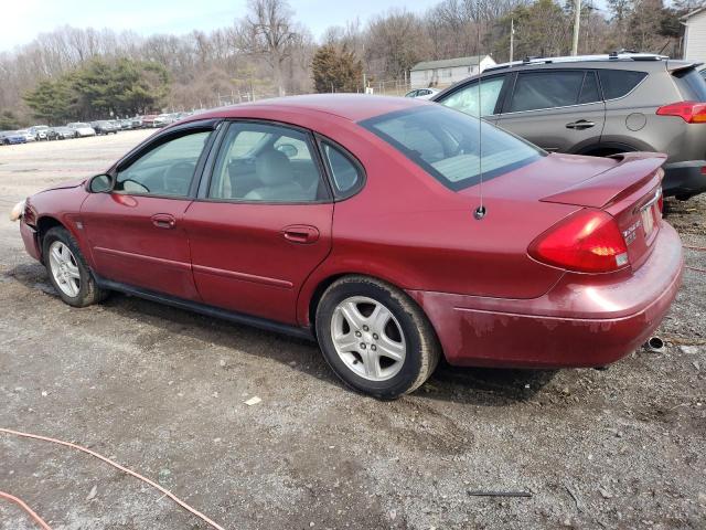 1FAFP56S82A195313 - 2002 FORD TAURUS SEL RED photo 2